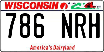 WI license plate 786NRH