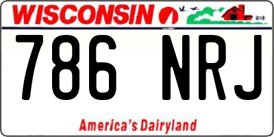 WI license plate 786NRJ