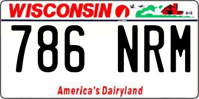 WI license plate 786NRM