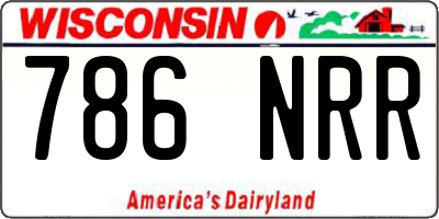 WI license plate 786NRR