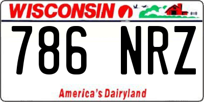 WI license plate 786NRZ