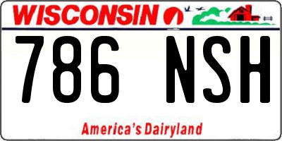 WI license plate 786NSH