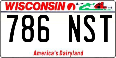 WI license plate 786NST