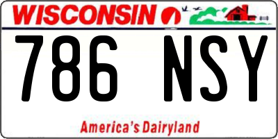 WI license plate 786NSY