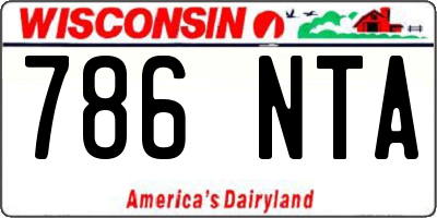 WI license plate 786NTA