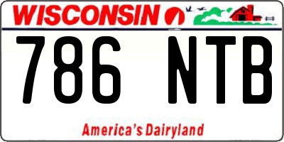 WI license plate 786NTB