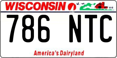 WI license plate 786NTC