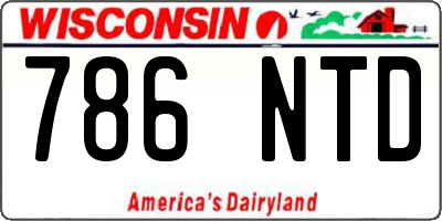 WI license plate 786NTD