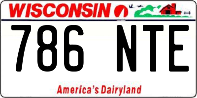 WI license plate 786NTE