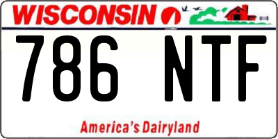 WI license plate 786NTF