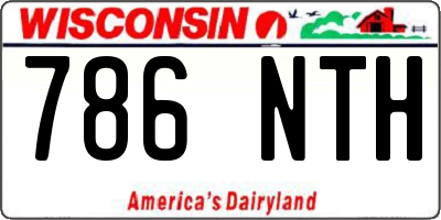 WI license plate 786NTH