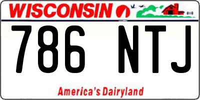 WI license plate 786NTJ