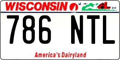 WI license plate 786NTL