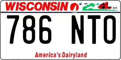WI license plate 786NTO