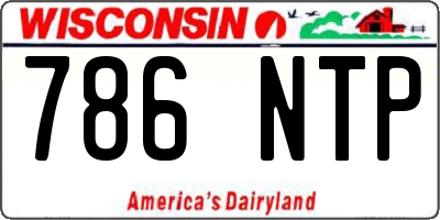 WI license plate 786NTP