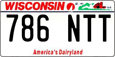 WI license plate 786NTT