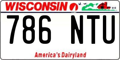 WI license plate 786NTU