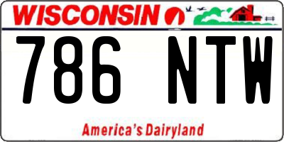 WI license plate 786NTW