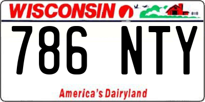 WI license plate 786NTY