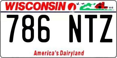 WI license plate 786NTZ