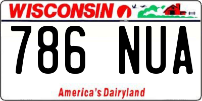 WI license plate 786NUA