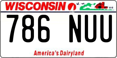 WI license plate 786NUU