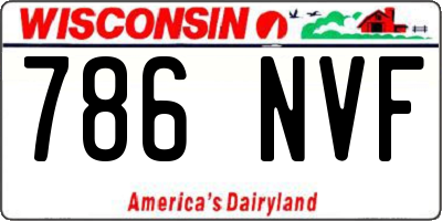 WI license plate 786NVF