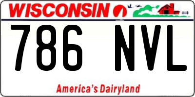 WI license plate 786NVL