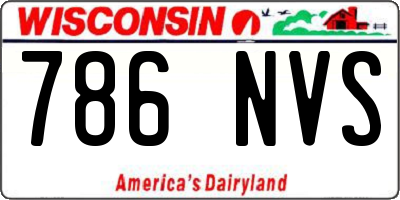 WI license plate 786NVS