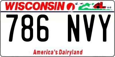 WI license plate 786NVY