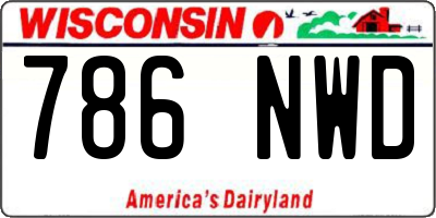 WI license plate 786NWD