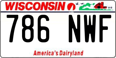 WI license plate 786NWF