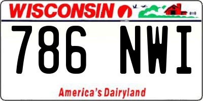 WI license plate 786NWI