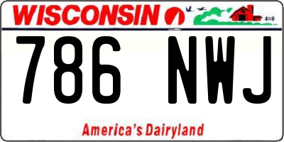WI license plate 786NWJ