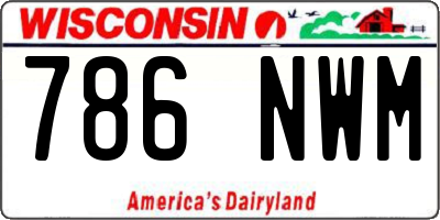 WI license plate 786NWM