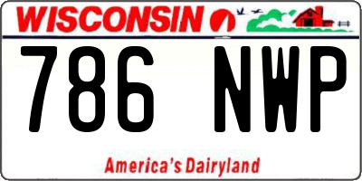 WI license plate 786NWP