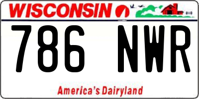 WI license plate 786NWR