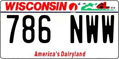 WI license plate 786NWW