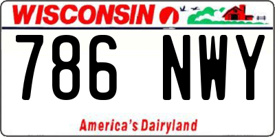 WI license plate 786NWY