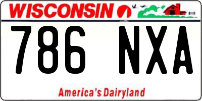 WI license plate 786NXA