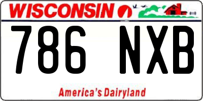 WI license plate 786NXB