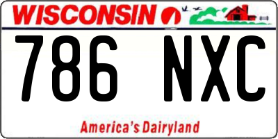 WI license plate 786NXC