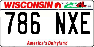 WI license plate 786NXE