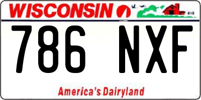 WI license plate 786NXF
