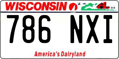 WI license plate 786NXI