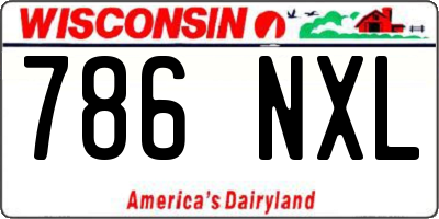 WI license plate 786NXL