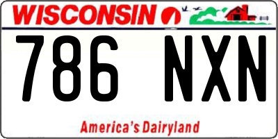 WI license plate 786NXN