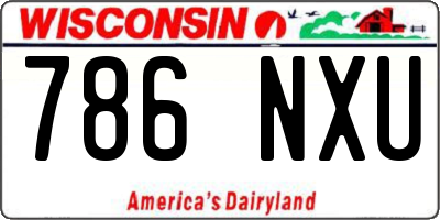 WI license plate 786NXU