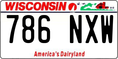 WI license plate 786NXW