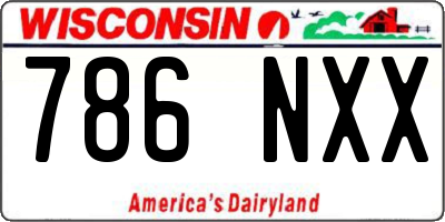WI license plate 786NXX